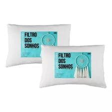 Kit 2 Travesseiros Alto Antialérgico Filtro Dos Sonhos