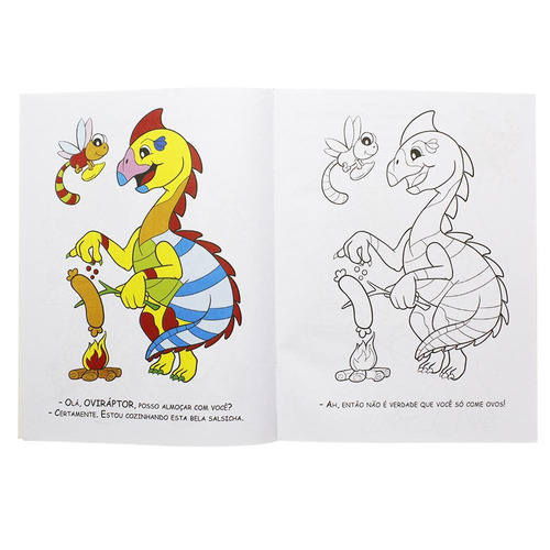 Livro 365 Desenhos Para Colorir Dinossauros Infantil Criança