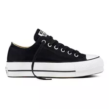 Tenis Converse Plataforma Negro Y Blanco