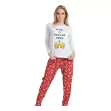 Pijama Mujer Invierno Birra M/larga Pantalon Kefiaca Bilml