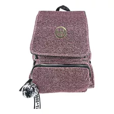 Mochila Bolsa Feminina Pequena Casual Escola Com Pompom