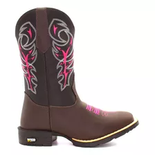 Bota Texana Feminina Country Bico Quadrado Cowgirl Qualidade