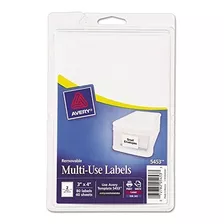 Etiqueta - Avery 05453 Removable Multi-use Labels, 3 X 4, Wh