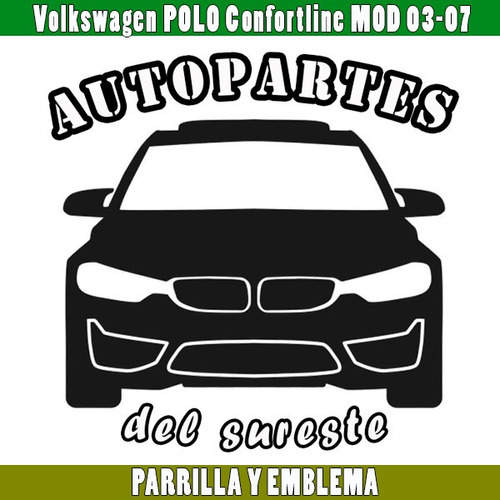 Parrilla Y Emblema Vw Polo 1.6 Mod 03-07 Foto 4