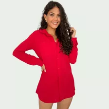 Blusão Vestido Chemise Feminino