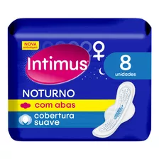 Absorvente Noturno Com Abas Suave 8 Unidades Intimus