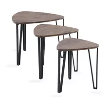 Set De Mesa Tres Piezas Moderno Para Sala, Hogar U Oficina