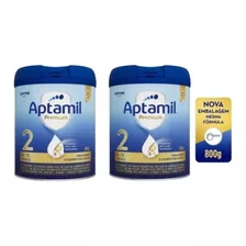 Aptamil Premium 2 Fórmula Infantil Danone 800g Kit C/2