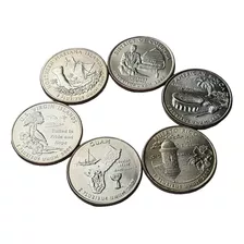 2009 6 Monedas Quarters Usa Cuartos Dólar Estado Territorios