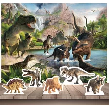 Kit Decoração De Festa Dinossauros - Displays E Painel 