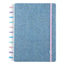 Caderno Inteligente Grande Lets Glitter Ocean Blue