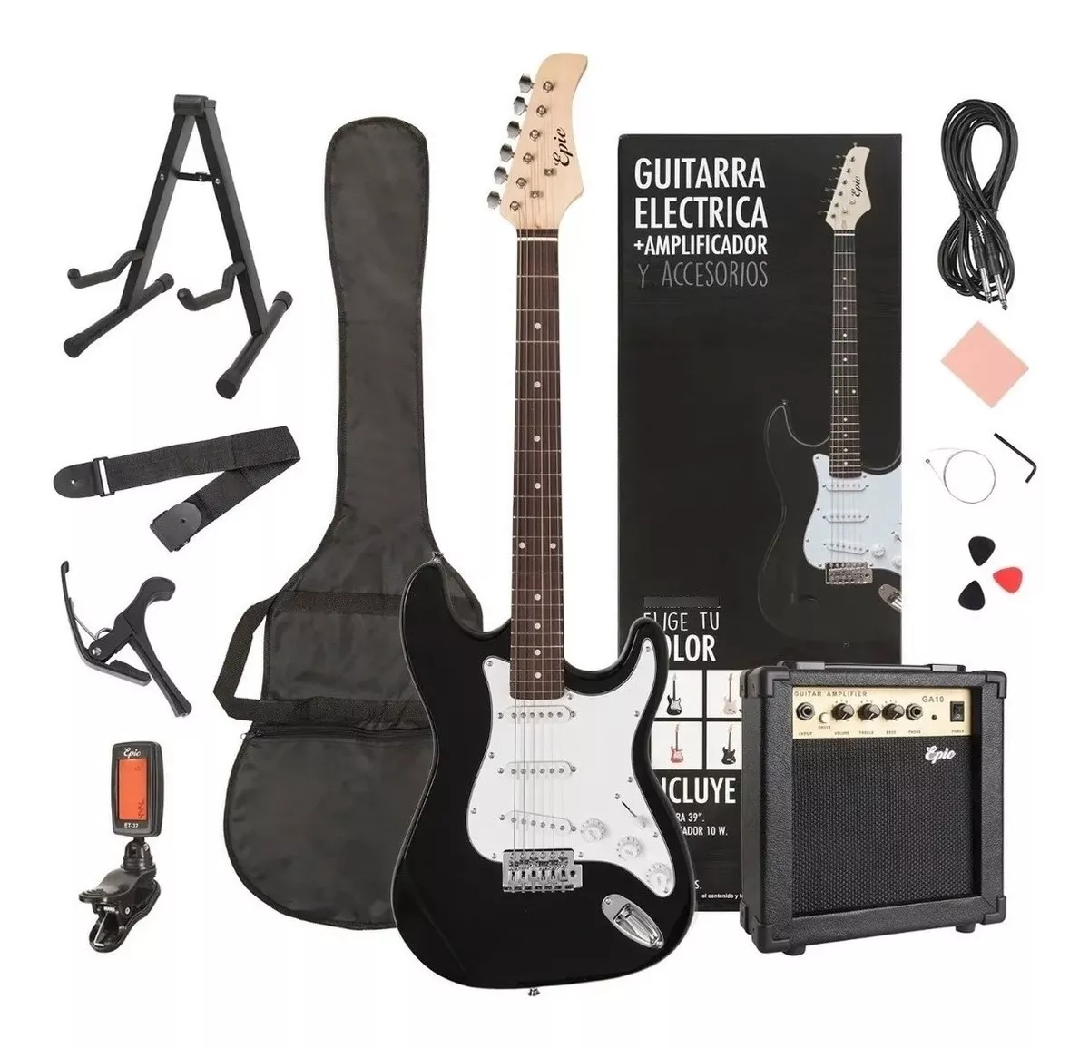 Pack Guitarra Eléctrica Epic 39 Set Amplificador Accesorios