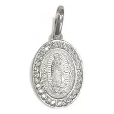 Dije Medalla Virgen Maria Plata 925 Circonias Joyerías Meza