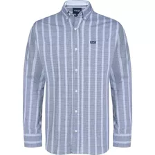 Camisa Country Masculina Wrangler Manga Longa Cinza Xadrez 