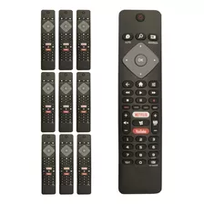 Kit 10 Controle Remoto Para Philips Smart Tv 4k 50pug7625/78