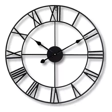 Relógio De Parede De Metal Grande 47cm Com Algarismos Romano