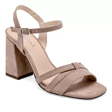 Sandalia Tacón Mujer Pravia Beige 126-126