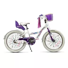 Bicicleta Infantil Raleigh Jazzi R20 Frenos V-brakes Color Blanco/violeta