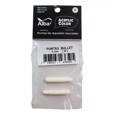 Punta Bullet Repuesto Marcador Acrylic Color Alba 4mm X2un