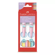 Canetinha Hidrográfica Tons Pastel 6 Cores Faber-castell