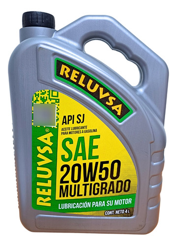 Kit Lubricacin Reluvsa 20w50 4l P/ Seat Leon 1.8l 2001/2006 Foto 2