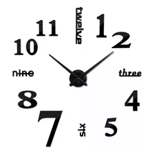 Reloj Moderno De Pared De Espejo Con Letras O Numeros
