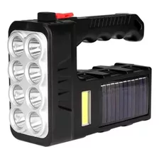 Linterna Led Solar Y Usb Recargable Multifuncional Color De La Luz Blanco