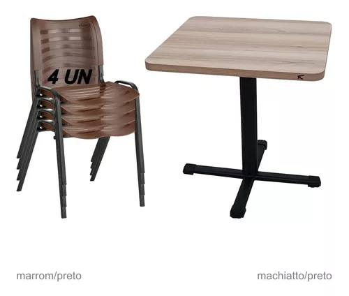 Primeira imagem para pesquisa de conjunto mesa cadeira plastico marrom