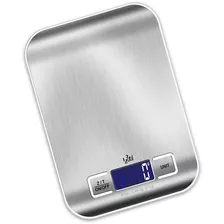 Balança Digital Inox 1g A 5kg De Precisão Cozinha Fit Dieta Capacidade Máxima 5 Kg Cor Prateado