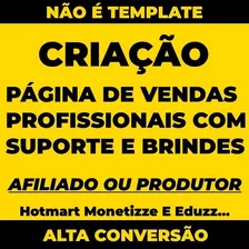 Criamos Sua Página De Vendas Profissional - Afiliados