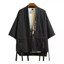 Chaqueta Tipo Kimono Con Bordado Japonés Para Hombre, Estilo