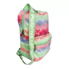 Mochila Escolar Feminina Juvenil Tie Dye Verde Viajar