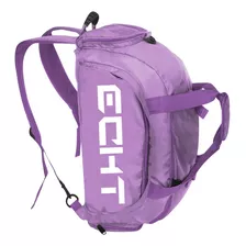 Maleta Deportiva Gym Viaje Mochila Super Calidad Echt Bk Color Morado Con Blanco