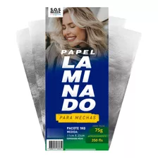  1kg Papel Laminado Luzes Mechas Reflexos Espessura Fina 75g Tom 11cm X 25cm - 400 Folhas