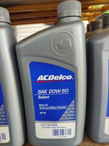 Aceite Mineral 20w50 Acdelco 