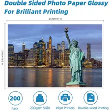 Papel De Fotografia Doble Cara Brillante A4 Para Impresoras