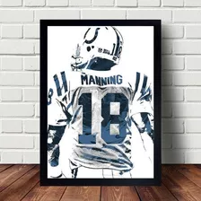 Quadro Poster Decorativo De Esportes Peyton Manning Nfl