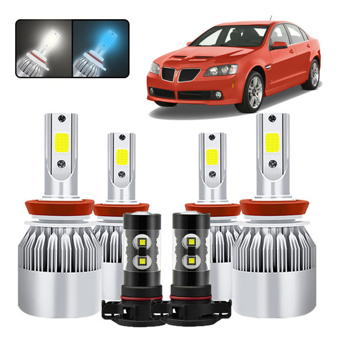 11000lm Kit De Faros Led Luz Alta Y Baja Para Pontiac Series