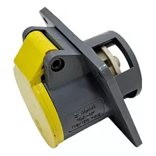 Tomada De Embutir Steck 3p+t 16a 110v Amarelo