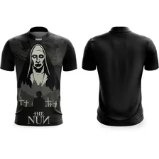 Camiseta Dry Fit Freira Halloween Padre Dia Das Bruxas