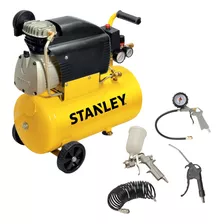 Compresor De Aire Stanley 24 Litros 2 Hp + Kit