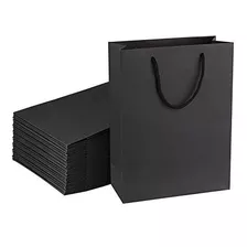 24 Bolsas Papel Kraft Negra Pequeña/ Medida 8×11×5