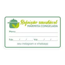 200 Adesivos Personalizado Para Marmita Comida Congelada 7x4