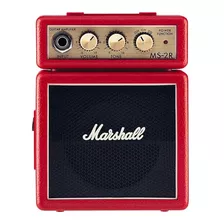 Mini Amplificador De Guitarra Marshall Ms2r 9v 1w Vintage Cu Color Rojo