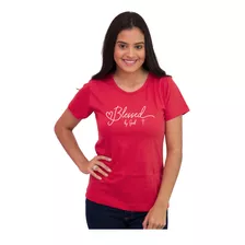 Camiseta Feminina Básica Frases Evangélicas Algodão By God