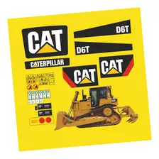 Kit Decalques Compativeis Com Máquina Trator Esteira D6t Cat