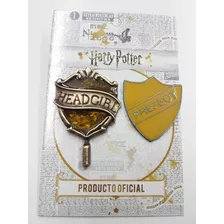 Pin Harry Potter Headgirl + Prefecto Hufflepuff Licencia Of