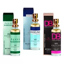Kit 3 Perfumes Aguas Marinhas + Angelina + Db Amakha C/envio