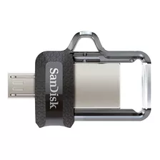 Pendrive Sandisk Ultra Dual M3.0 64gb Preto Pc Smartphone