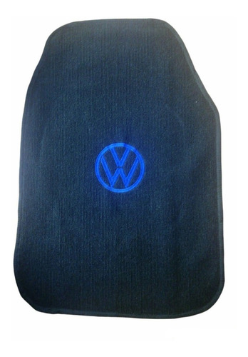 Kit 4 Tapetes Alfombra Bordados Vw Logo Azul Sedan 1983 Foto 2